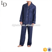 Cómodo pijama de hombre 100% pijama de seda al por mayor diseña tu propio pijama